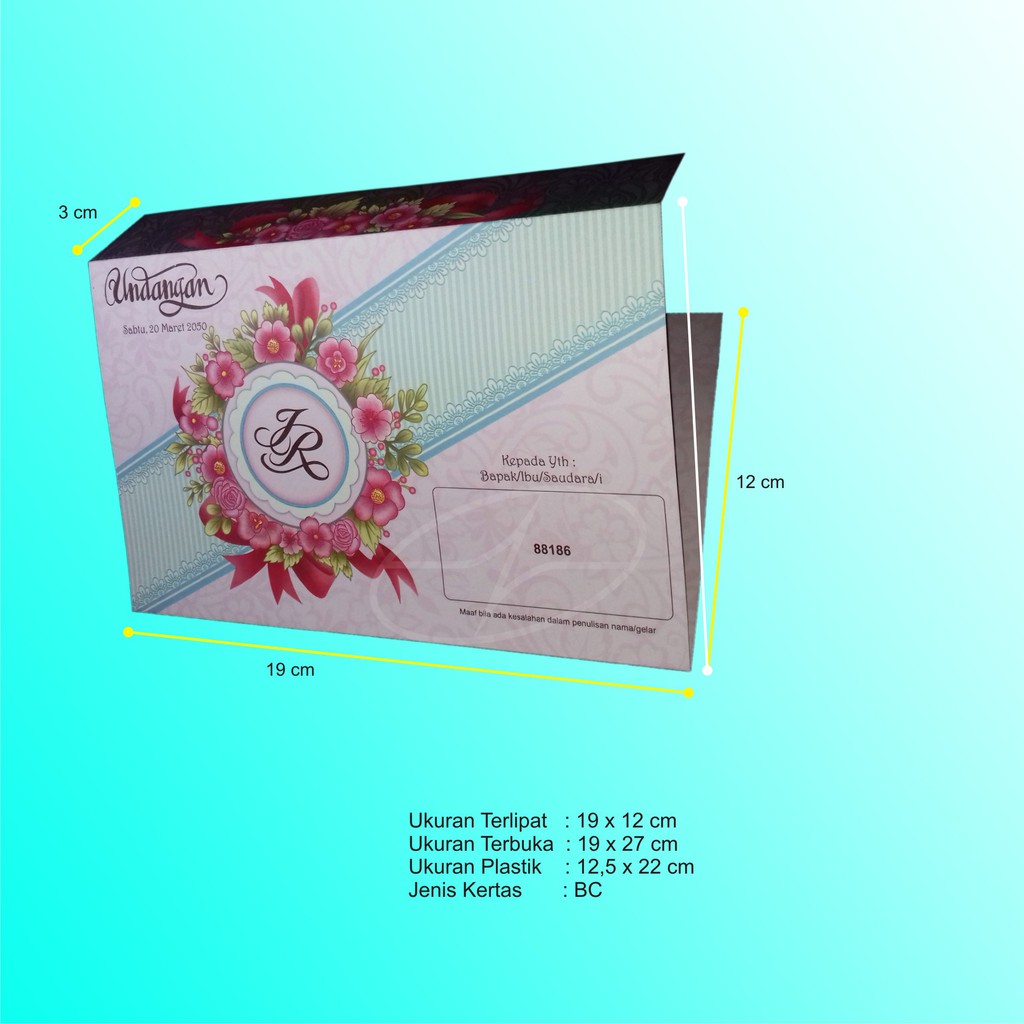 Kartu Undangan Pernikahankhitanan Erba 88186 Cetak Isi