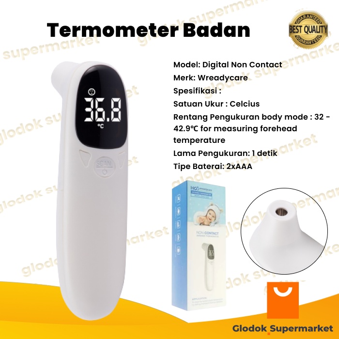 Thermometer Suhu Badan Infrared Leader Termometer Medis Wreadycare WDKL-EWQ-005