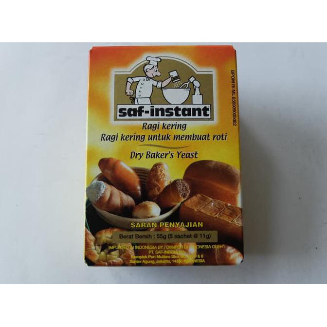 

31.87-Kue- Saf-Instant Ragi Kering - 5 X 11 Gr -Terlengkap-Termurah-Dijamin.
