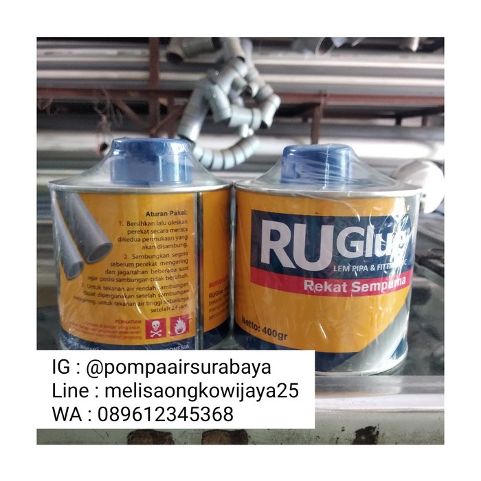 Lem True Glue Rueglue Trueglue Wavin Pvc Paralon Kaleng Sambungan