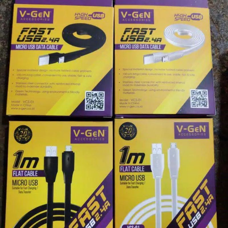 Kabel Data V-gen VCS 01 Kabel Data Micro Usb Fast Charging