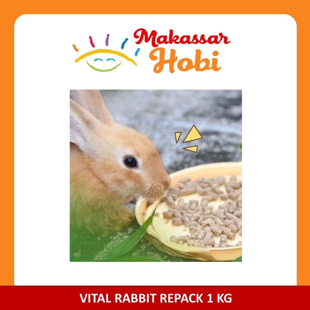 Vital Rabbit Repack 1kg Makanan Pakan Pelet Pellet Kelinci Rabit 1 kg