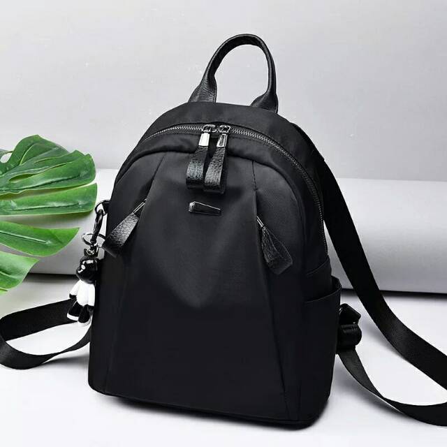 COD√ 【MJP】Tas Wanita Ransel Backpack Stylish LIKETHIS Fashion Nylon Micro Gratis Gantungan Boneka