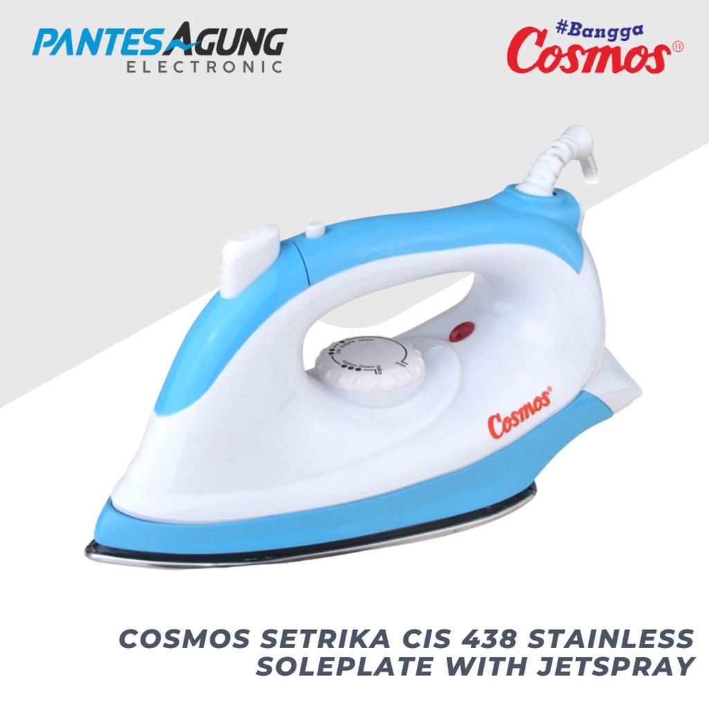 Cosmos Setrika CIS 438 Stainless Soleplate with Jetspray