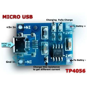 TP4056 LIPO CHARGER BATTERY LITHIUM MICRO USB CHARGING MODUL 1A DIY