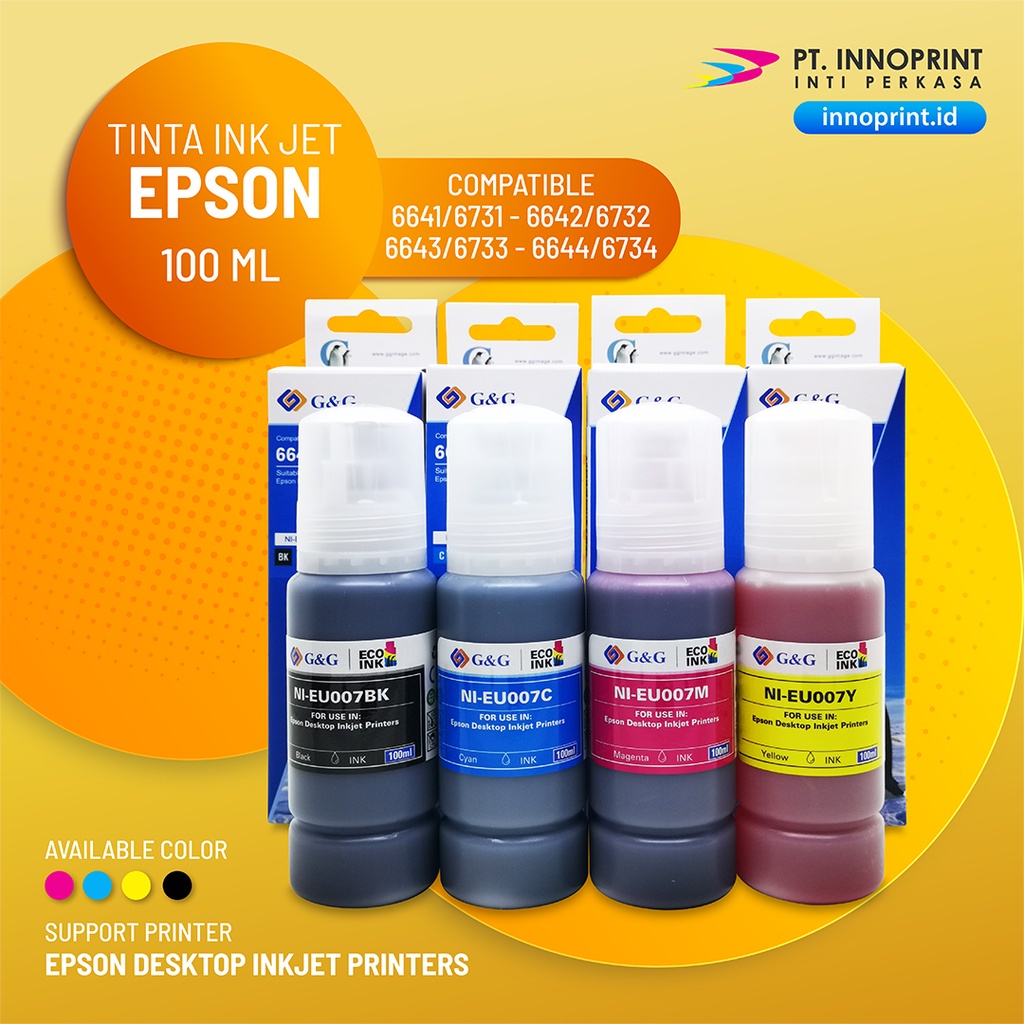 Tinta Epson G&amp;G Original Compatible Epson 001 / 003 / 005 / 008 6641, 6642, 6643, 6644 Printer Epson L Series