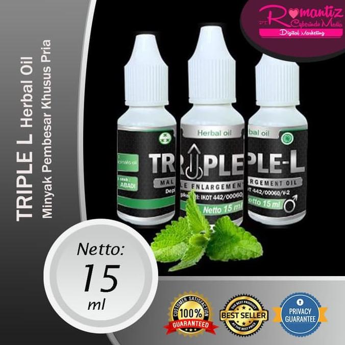 PROMO Triple L - Minyak Lintah Hitam Obat Herbal Pembesar Alat-Vital Pria Asli