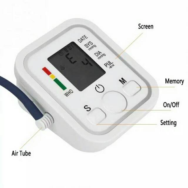 Tensimeter Digital Alat Pengukur Tekanan Darah Blood Pressure Otomatis Dengan Monitor LCD