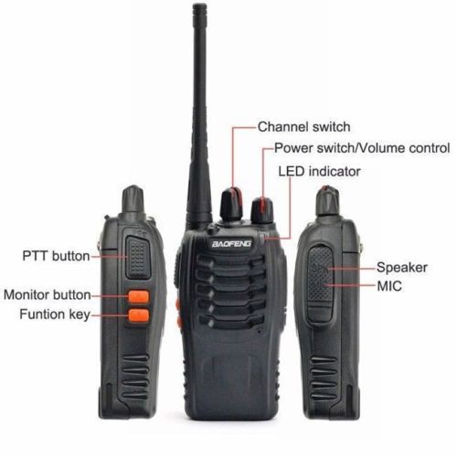 1pc Baofeng BF-888S / BF888s Walkie Talkie Walky Talky Handy Talky 16 chanel - Hitam
