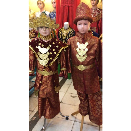 baju pengantin adat palembang anak satu psang