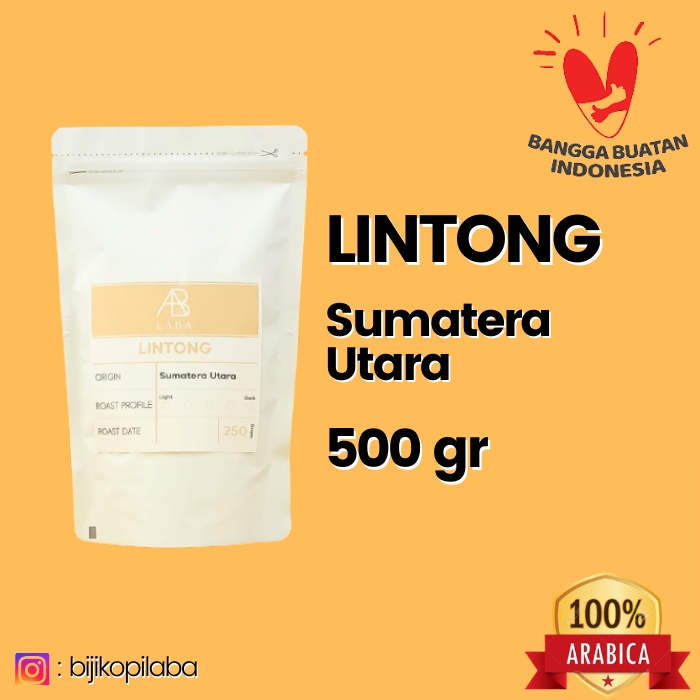 

Kopi Arabika LINTONG SUMATERA UTARA (500) Single Origin Coffee Arabica