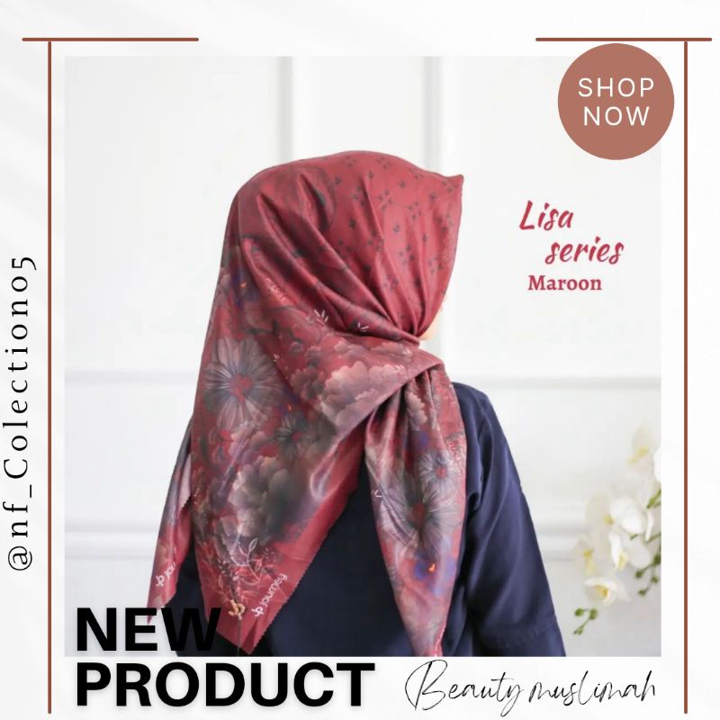 LISSA SERIES || NEW HIJAB VOAL SEGIEMPAT MOTIF TERBARU ORI JOURNEY || TERLARIS COD