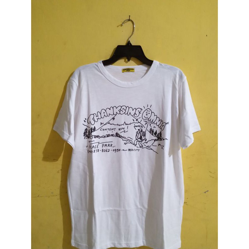 2 Pcs T-shirt Thanksinsomnia Kaos tengsom Baju Thxsmn  | Free Tali sepatu Urbanculture Panjang 120cm