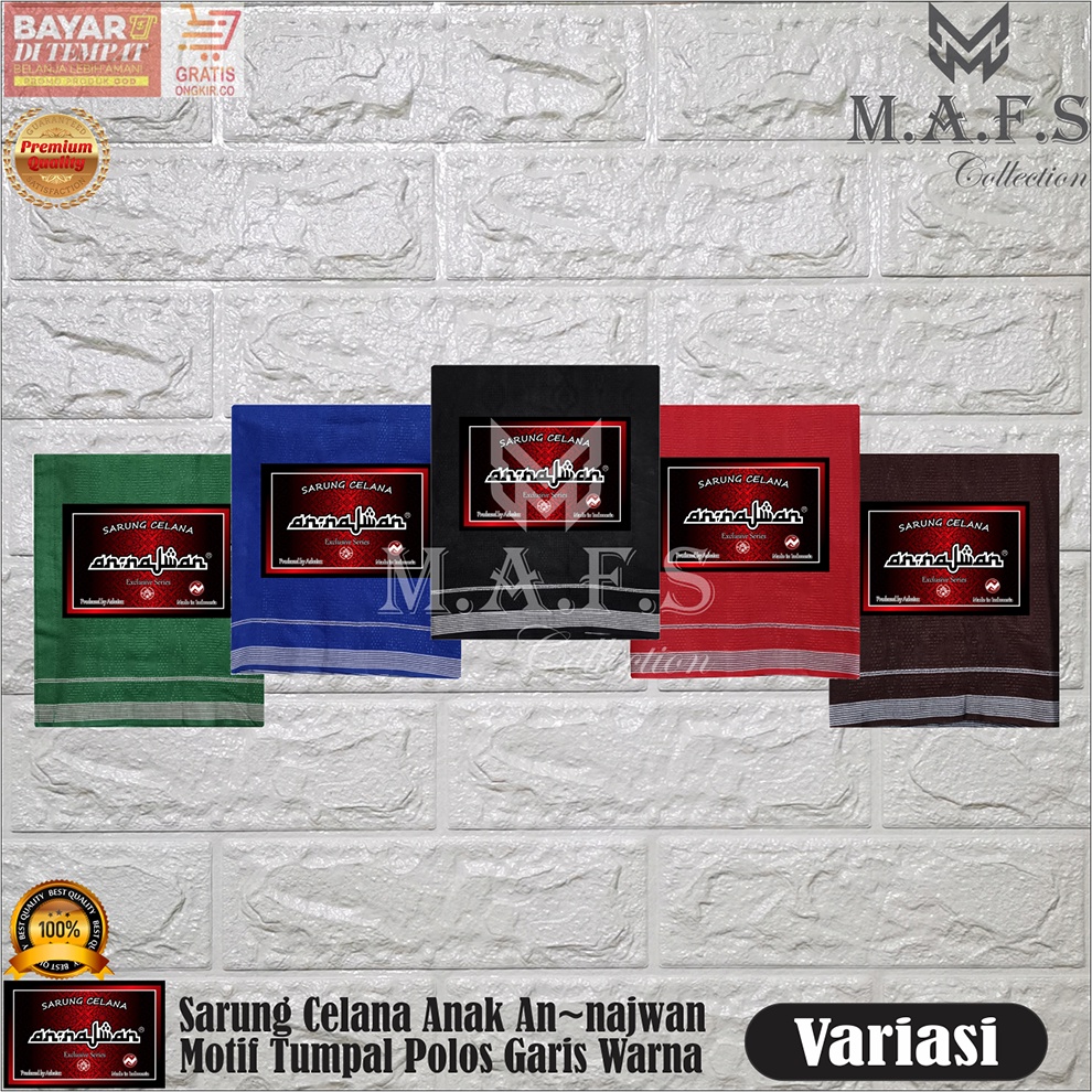 SARUNG CELANA ANAK ANNJAWAN MOTIF TUMPAL POLOS WARNA NEW