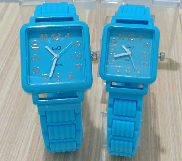 Cod Bayar Ditempat Jam Tangan Pria/Wanita Q&amp;Q Kotak Angka / Ready 6 Warna