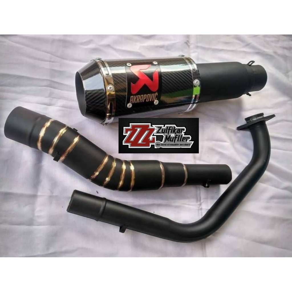 KNALPOT RACING AKRAPOVIC KARBON DOFF UNTUK VIXION, MX, MX KING, CB150, CBR150, SONIC, VERZA, FU, GSX