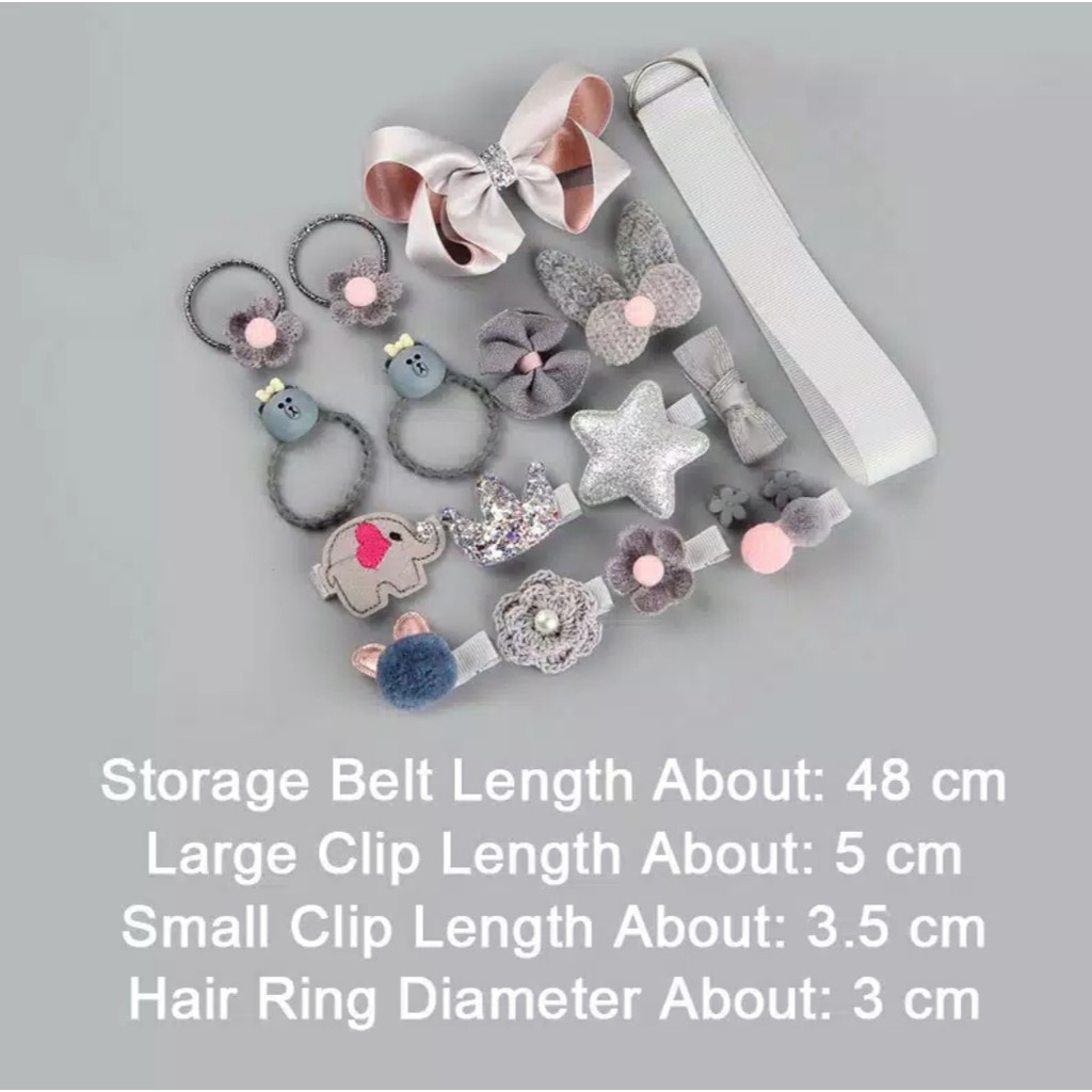 Set Pita Jepit Rambut Hair Clip Anak Perempuan isi 18 pcs