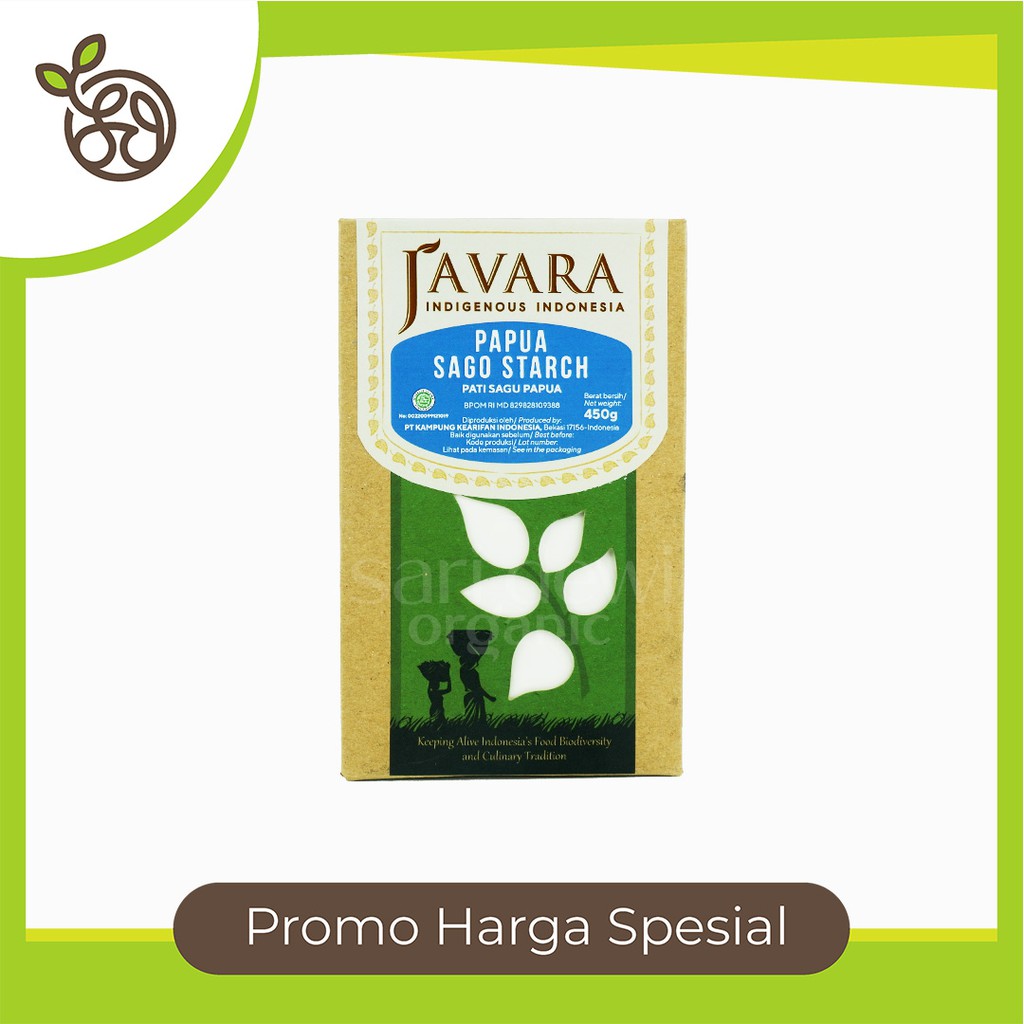 JAVARA PAPUA SAGO STARCH TEPUNG PATI SAGU PAPUA 450 GR