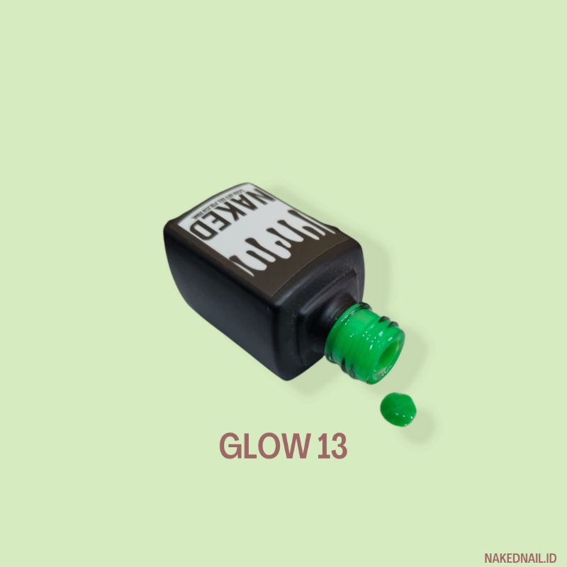 kutek gel naked 15ml kutek green series, warna hijau - Glow13 nail art