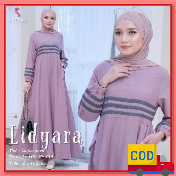 Ready Pompom Maxy Gamis Cantik Kekinian Gamis Casua Ln2 FN864  Terbaru 2020/ Cantik Lidya