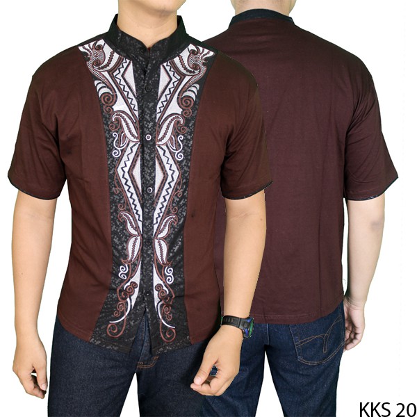 Baju Koko Remaja Katun Coklat – KKS 20