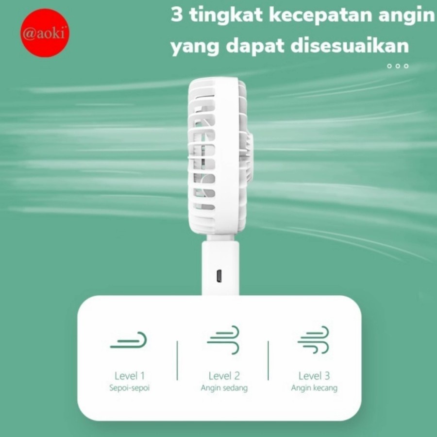 TERBARU!! Aoki Mini Fan Portable USB Charge / Kipas Angin Genggam AF-806Y