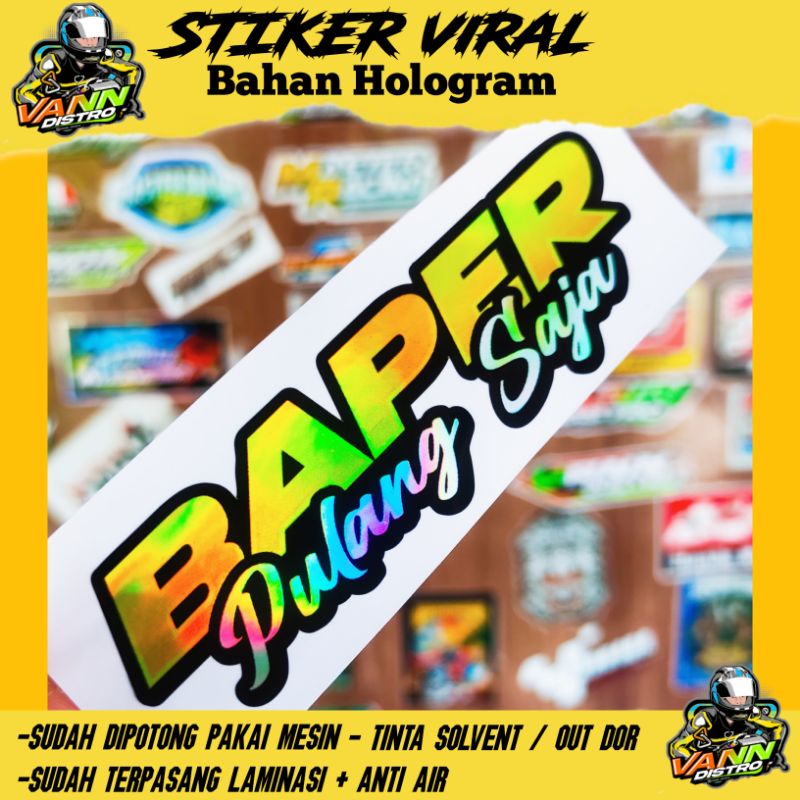 stiker baper pulang saja kuning baru