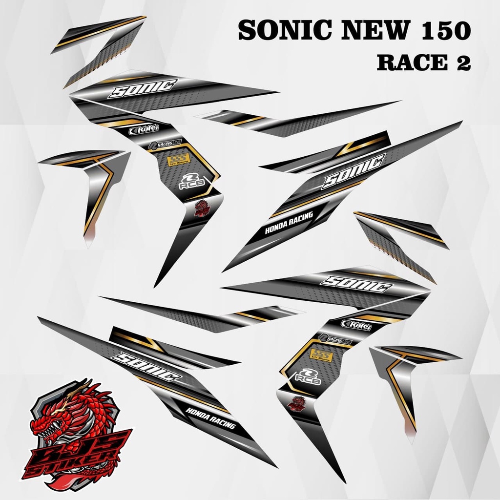 Striping sonic new 150 cc - Stiker Decal honda sonic 150 sonic race 2