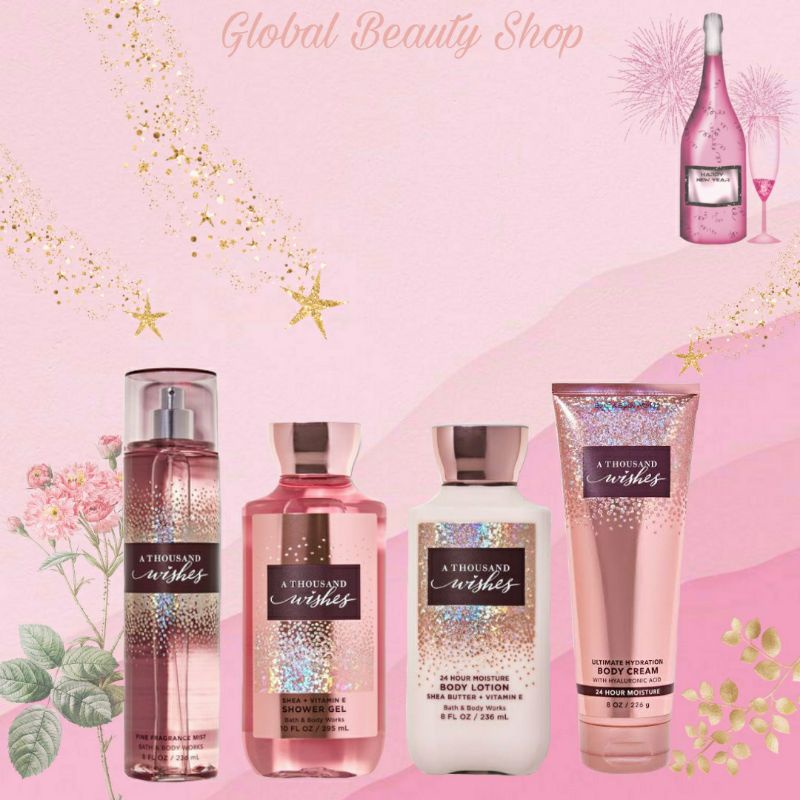 A Thousand Wishes - BBW ( Fragrance Mist - Body Lotion - Shower Gel - Body Cream )