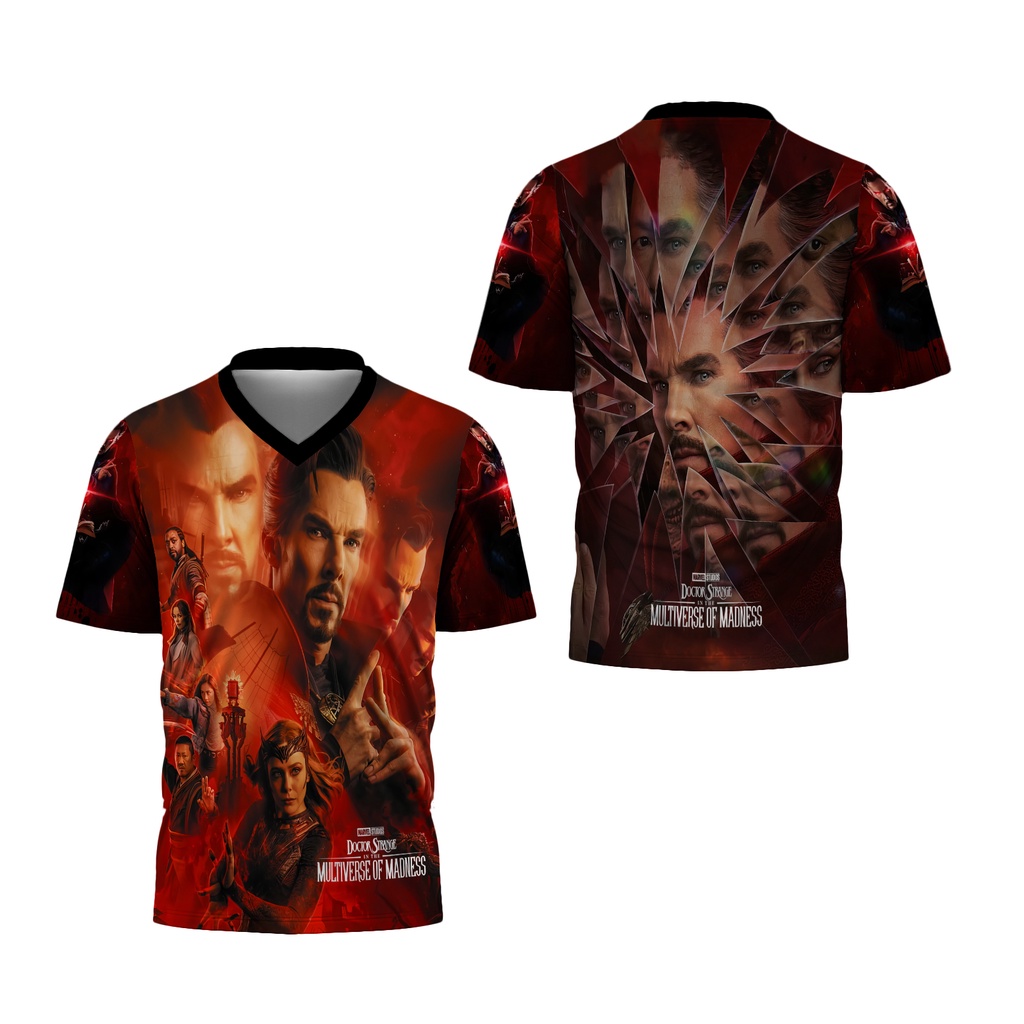 [Riashop] Kaos Doctor Strange Pria | Kaos Pria Motif Doctor Strange Kerah V-Neck