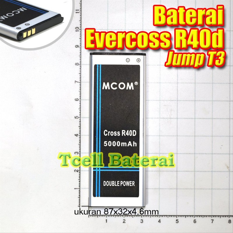 Battery Batre Baterai Double Power Mcom Evercoss Cross R40D Jump T3