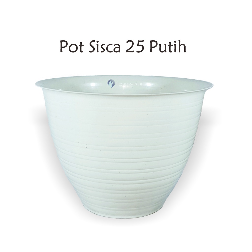 3 pcs Pot tawon putih 25 / Pot sisca 25 / Pot plastik murah / pot plastik