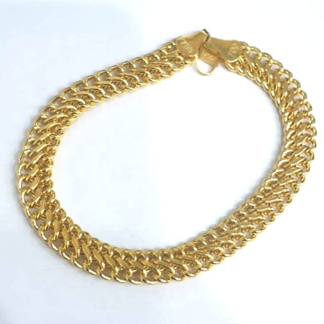 Gelang Holo super Emas asli model Rantai