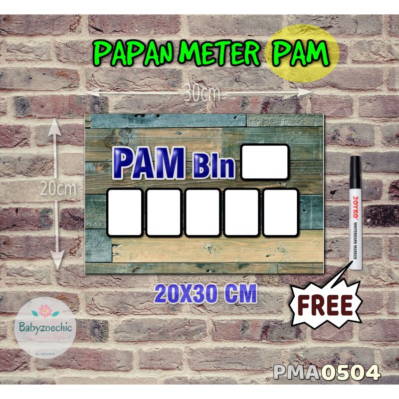 

Zoe Papan Meter Listrik PLN PAM motif Unik - Wooden 04