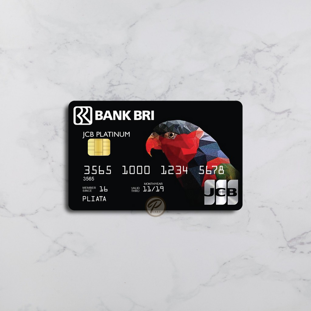 [FAKE] BRI JCB PLATINUM - Card Cover Skin Sticker - PLIATA Stiker Kartu ATM, E-Money, E-Toll