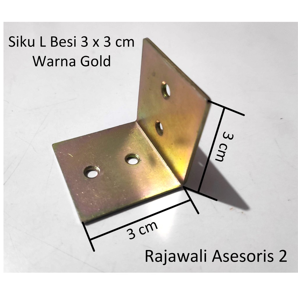 Siku L Bahan Besi Ukuran 3 cm x 3 cm