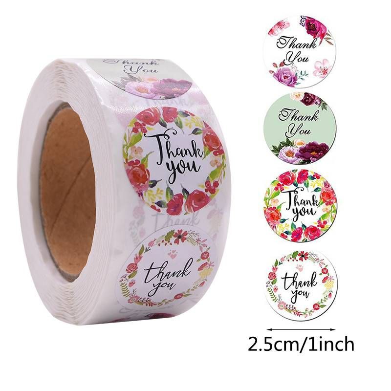 [100PCS] (Part 2) Sticker Label Thank You for Your Order Baked with Love Diameter 2,5cm-M