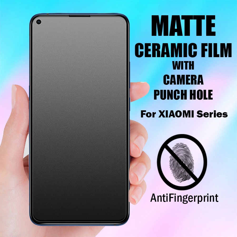 TEMPERED GLASS CERAMIC GAME 9H ORIGINAL 100% REAL ANTI PECAH Pelindung layar keramik matte full lcd HP REDMI 4X 5A 6 6A 6 PRO 7 7A 8 8A 8A PRO 9 9A 9C 9T GO/POCO F2 POCO F3 POCO F3 PRO POCO M3 PRO POCO X3 POCO X3 PRO