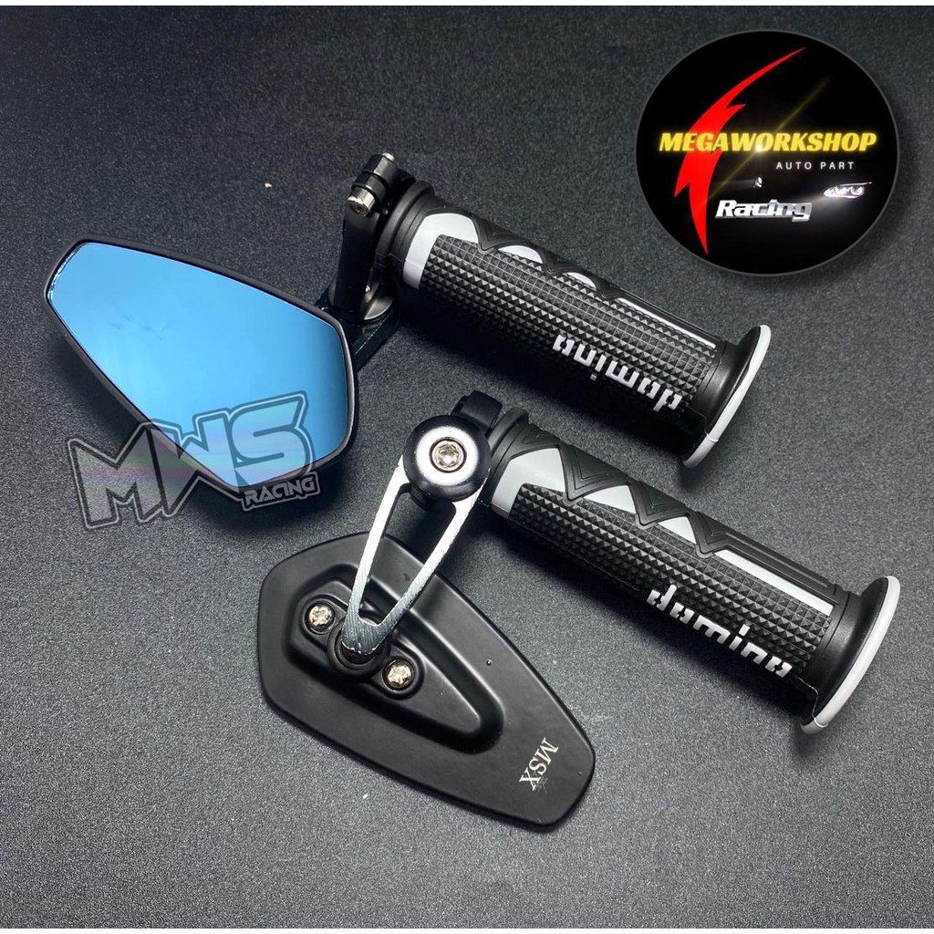 Spion Jalu Oval Plus Handgrip Domino Shark [Universal] Nmax,Aerox,Pcx,Vario,Beat,Mio Dll-4