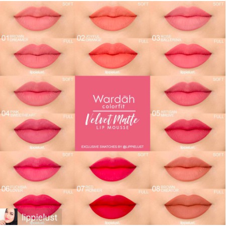 Wardah Colorfit Velvet Matte Lip Mousse | Lipstik mate