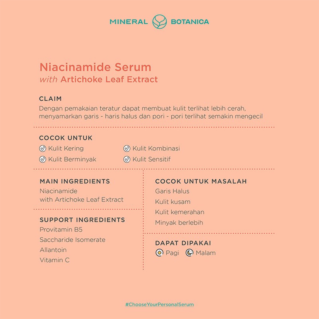 ❤ BELIA ❤ MINERAL BOTANICA Face Serum | Niacinamide | Ceramide | Retinoid | Peptide | Hyaluronic