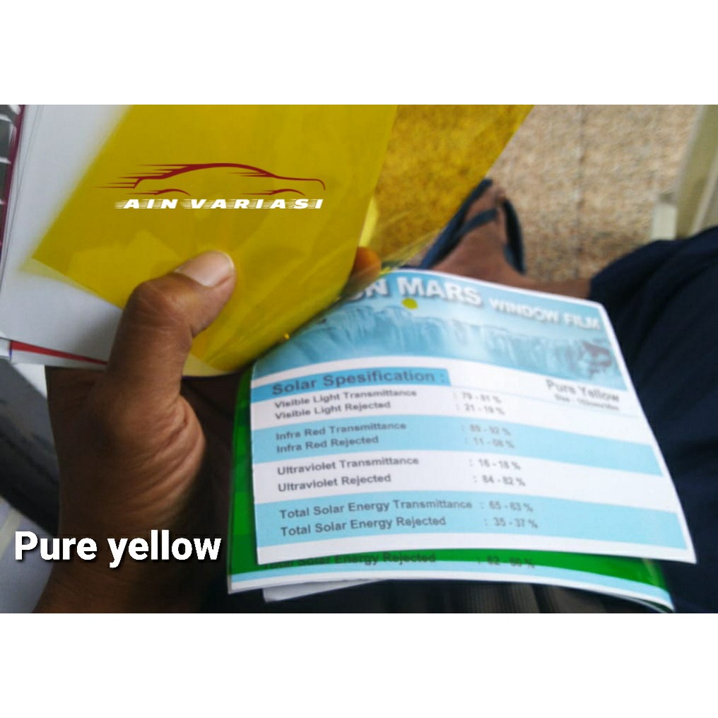 Stiker kaca film pure yellow sun mars fashion terbaru