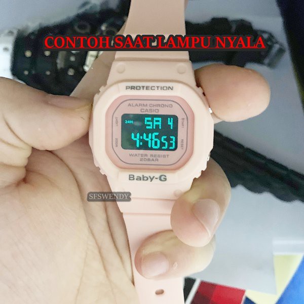 Jam tangan wanita & anak anak G Shock DW-5600 Soft Pink full
