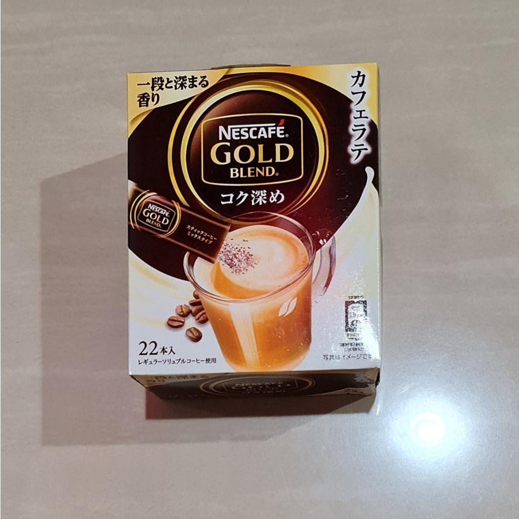 Nescafe Gold Blend Japan Rich Deep Cafe Latte Instant Coffee 22 Sticks