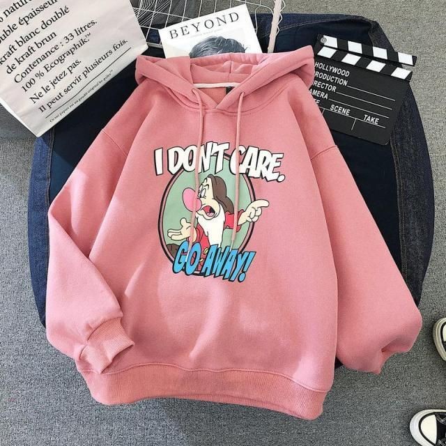 HOODIE WANITA I DONT CARE GO AWAY - JUMPER LUCU PREMIUM