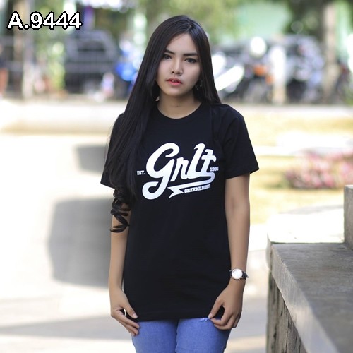 Kaos Baju  Distro Greenlight 9444 Keren Murah Combi Putih 