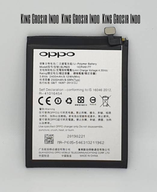 Baterai Oppo BLP605 Original 100% Oppo Neo7 Neo 7 A33 F1 Battery Batere Batre OPPO BLP 605