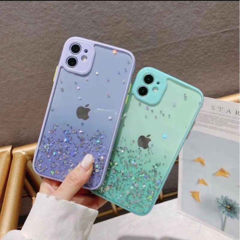 Iphone X XS XR XS Max 11 / 11 Pro / 11 Pro Max Soft Case Dove Glitter Bling Star Light Candy Macaron Matte Gliter