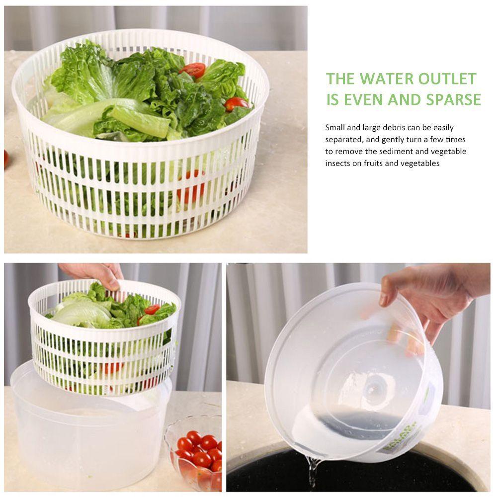 [Elegan] Salad Spinner Dehidrator Multifungsi Yang Berguna Cuci Drain Rak Penyimpanan Keranjang Buah