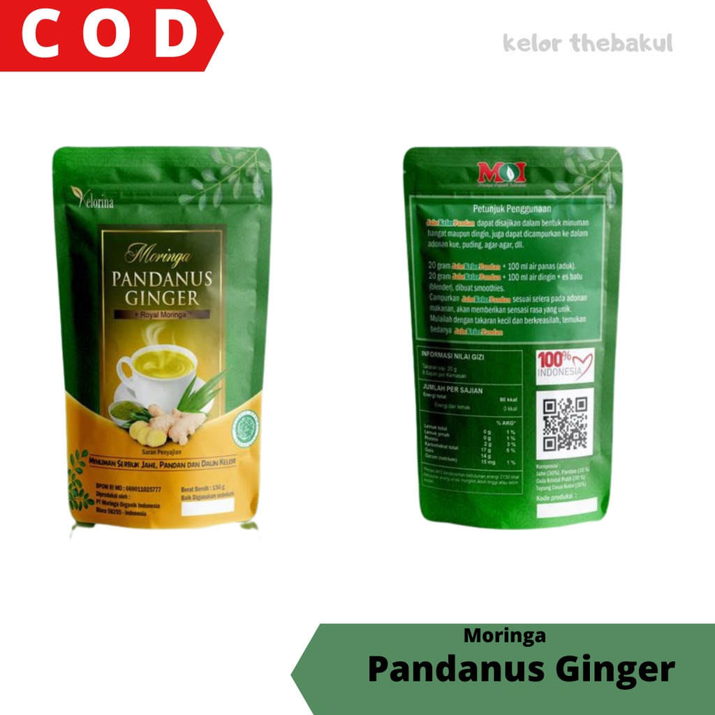 

READY STOK MORINGA PANDANUS GINGER - KELOR JAHE PANDAN